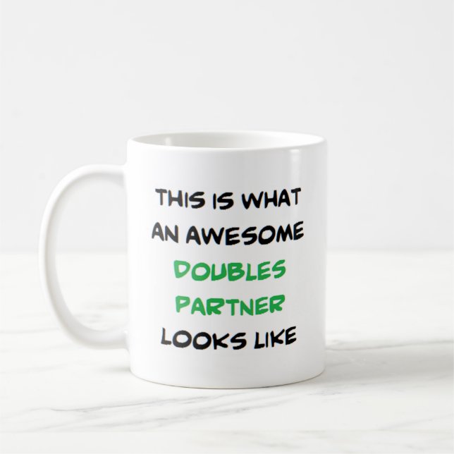 Mug partenaire double, génial (Gauche)