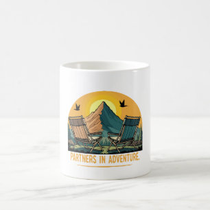 Mug Partenaires d'aventure   Camping montagne rétro