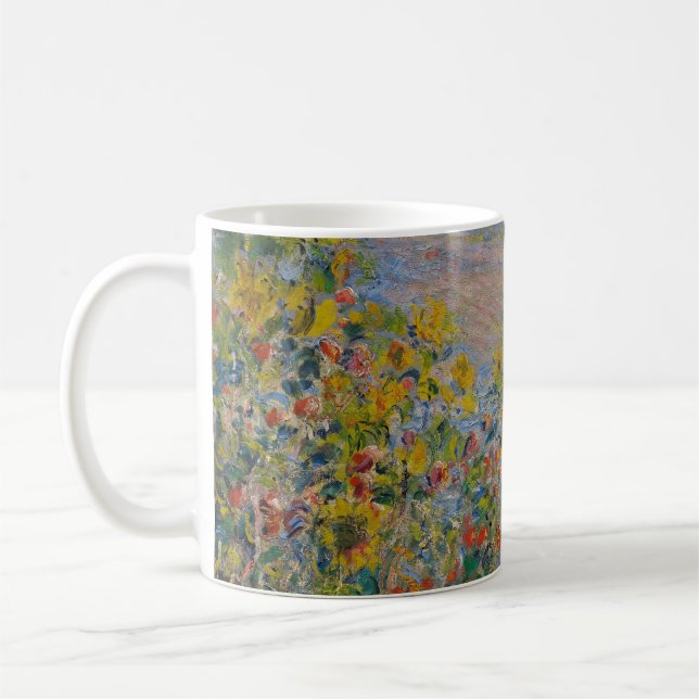 Mug Parterres de fleurs à Vétheuil, paysage impression (Gauche)