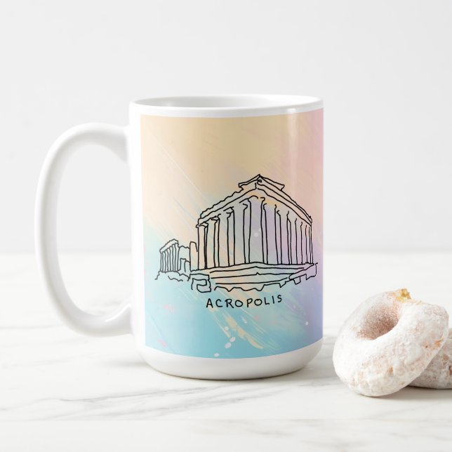 Mug Parthenon Acropole Athènes Grèce Voyage Souvenir (Avec donut)