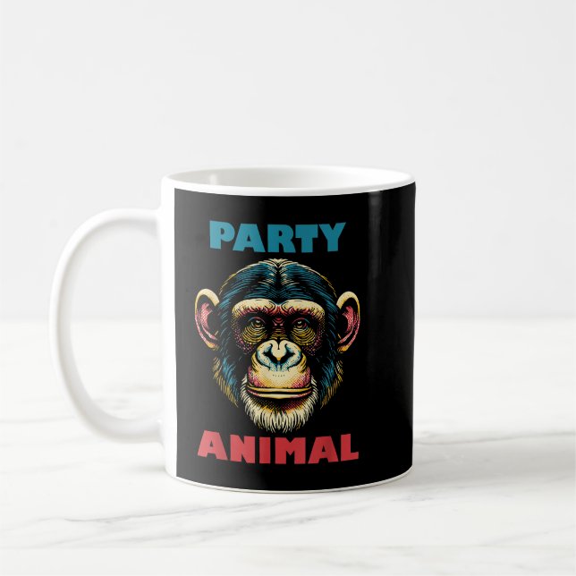Mug Parti Animal Chimpanzé Singe Ape Gorilla Orangut (Gauche)