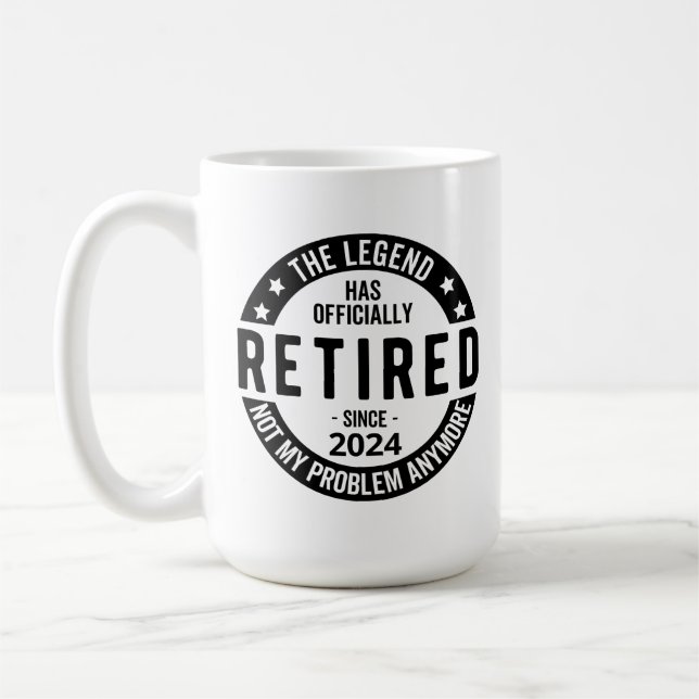 Mug parti de la retraite, retraite de 2024, régime de  (Gauche)