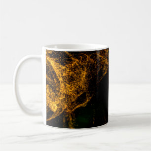Mug particules de couleur or fluide coulant belle avec
