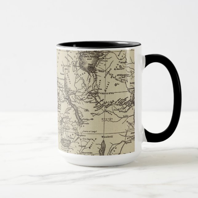 Mug Partie de carte d'itinéraire de l'Afrique | (Droite)