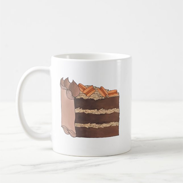 Mug Partie de gâteau au chocolat allemand Pièce de fêt (Gauche)