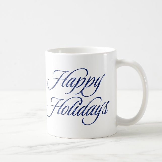 Mug Parties scintillant Bleue Joyeuses Fêtes Cadeau Mu (Droite)