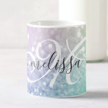Mug Parties scintillant Bokeh Glamour Élégant<br><div class="desc">Personnalisez facilement cet élégant motif de parties scintillant bokeh coloré avec votre nom et/ou monogramme personnalisés.</div>