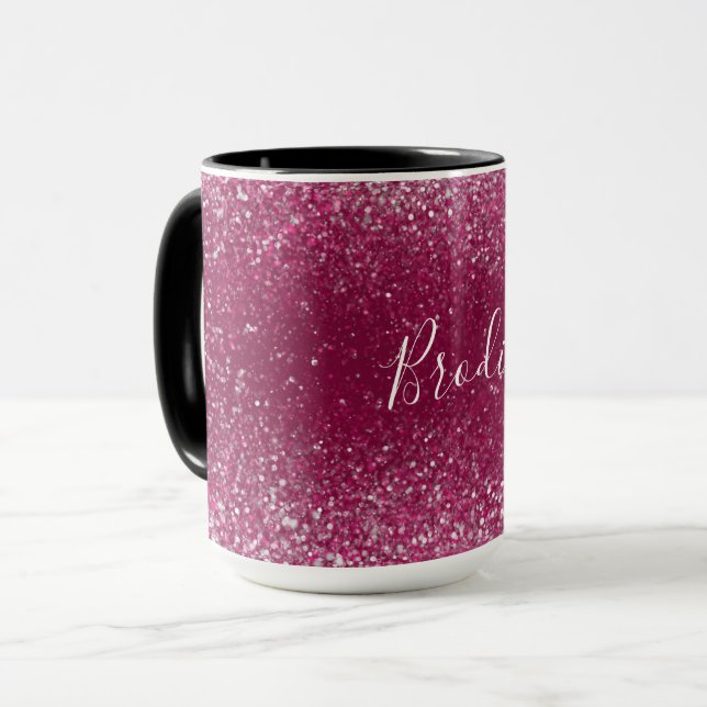 Mug Parties scintillant bourguignonne et argent (Devant gauche)