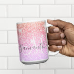 Mug Parties scintillant colorée moderne étincelle Nom<br><div class="desc">Parties scintillant colorée moderne étincelle Nom personnalisé</div>