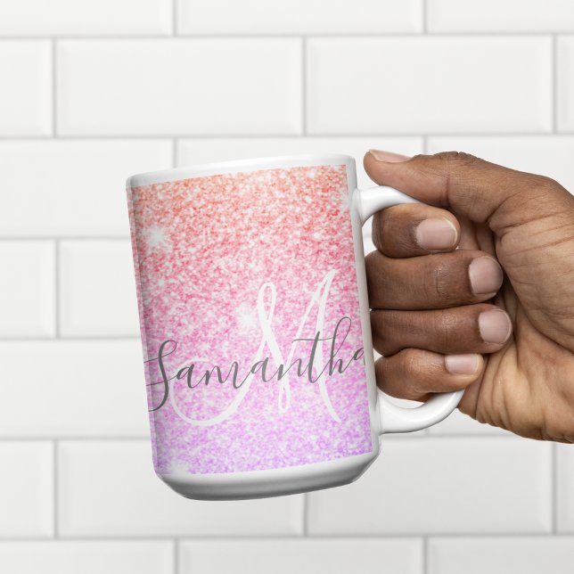 Mug Parties scintillant colorée moderne étincelle Nom  (Créateur téléchargé)