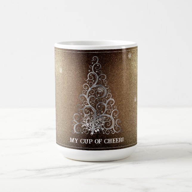 Mug Parties scintillant d'arbre de Noël et flocons de  (Centre)