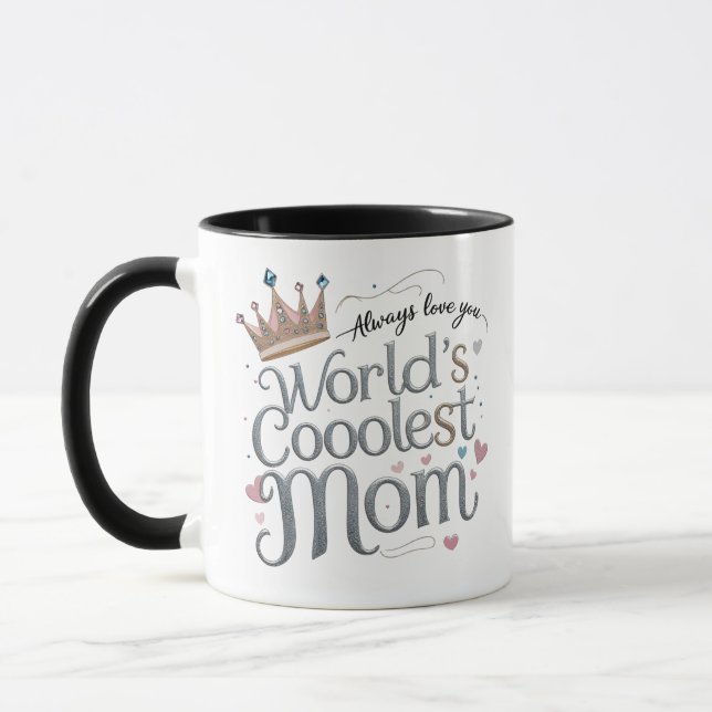 Mug Parties scintillant de boue | Design de coeur mign (Gauche)