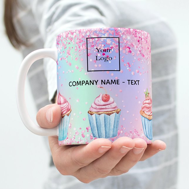 Mug Parties scintillant de boulangerie rose cupcakes l (Créateur téléchargé)