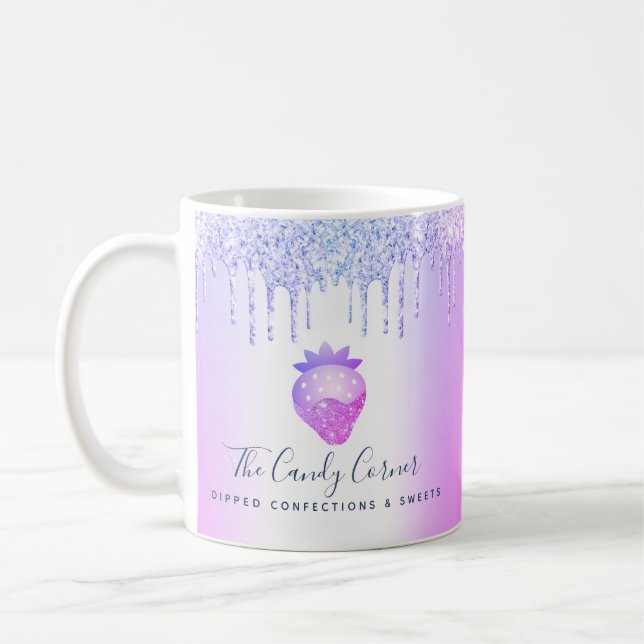Mug Parties scintillant de confection aux fraises pour (Gauche)