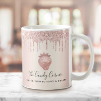 Parties scintillant de confection de fraise rose R