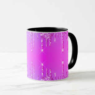 Mug Parties scintillant de Neon rose violet à café éti