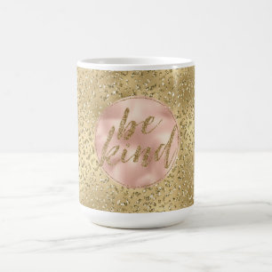 Mug Parties scintillant d'or Empreinte de léopard Blus