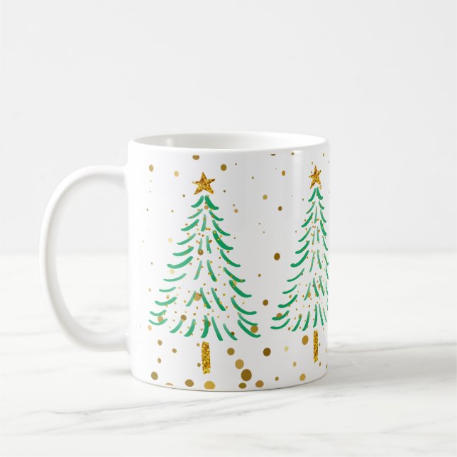 Mug Parties scintillant d'or mignonne Confetti Noël ar (Gauche)