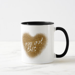 Mug Parties scintillant D'Or VOUS AVEZ CE Glamour Hear