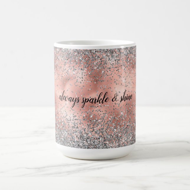Mug Parties scintillant en argent rose rose Glam Glitz (Centre)