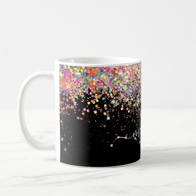 Mug Parties scintillant holographique fillette et mono (Gauche)