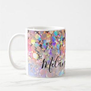 Mug Parties scintillant holographique moderne élégante
