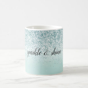 Mug Parties scintillant Mint Ombre personnalisée