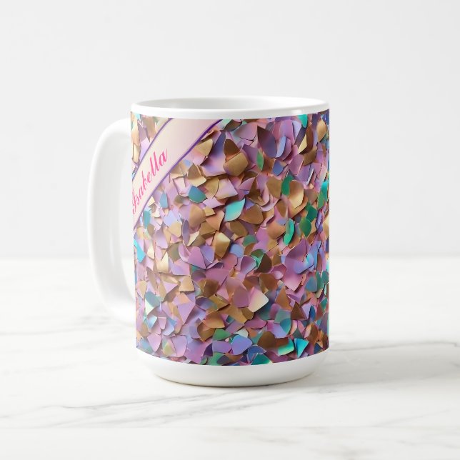 Mug Parties scintillant Moderne Opal Collection Hologr (Devant gauche)