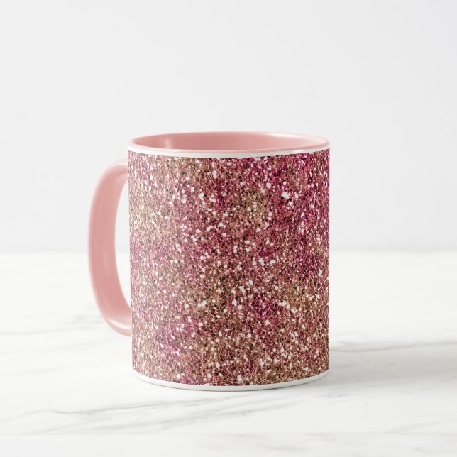Mug Parties scintillant Ombre de bronze rose (Devant gauche)