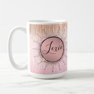 Mug Parties scintillant personnalisée Mandala Pink Ver