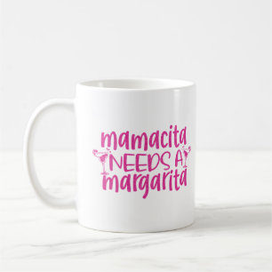 Mug Parties scintillant rose Mamacita a besoin de Marg