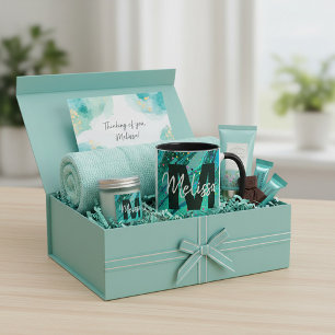 Mug Parties scintillant Turquoise personnalisée en mar