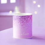 Mug Parties scintillant violet Monogramme Nom Luxury G<br><div class="desc">Purple Faux Foil Parties scintillant à étincelles métalliques brossé Monogramme en métal Nom Coupe de café ou Mug. Cela rend le cadeau parfait pour 16 ans,  mariage,  douche nuptiale,  anniversaire,  baby shower ou bachelorette pour quelqu'un qui aime le luxe glam et les styles chic.</div>