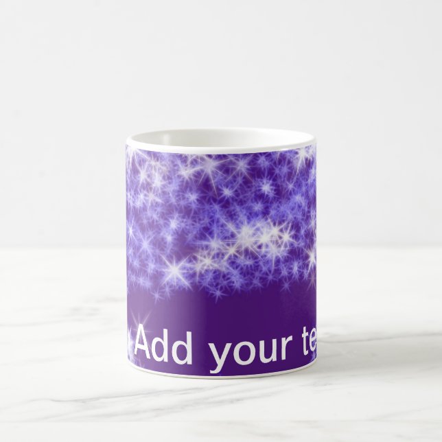 Mug Parties scintillant violet simple étoiles scintill (Centre)