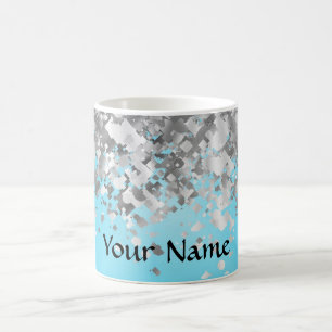Mug Parties scintillantes bleu-clair et de faux