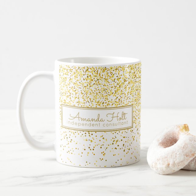 Mug Parties scintillantes d'or (Avec donut)