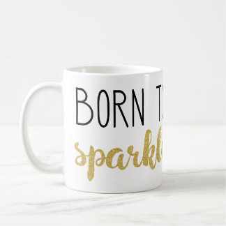 Mug Parties scintillantes d'or nées pour miroiter