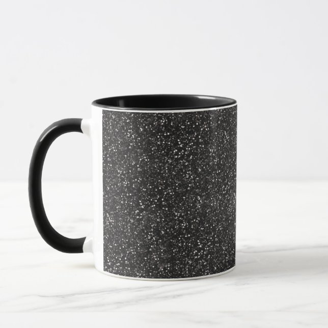 Mug Parties scintillantes élégantes foncées de gris (Gauche)