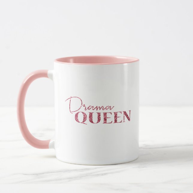 Mug Parties scintillantes roses d'or de la Reine de (Gauche)
