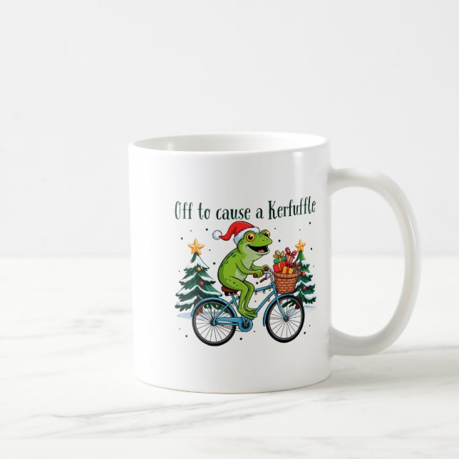 Mug Partir pour causer une agitation drôle de grenouil (Droite)