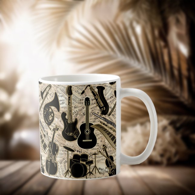 Mug Partition et instruments Black/Gold ID481 (Créateur téléchargé)