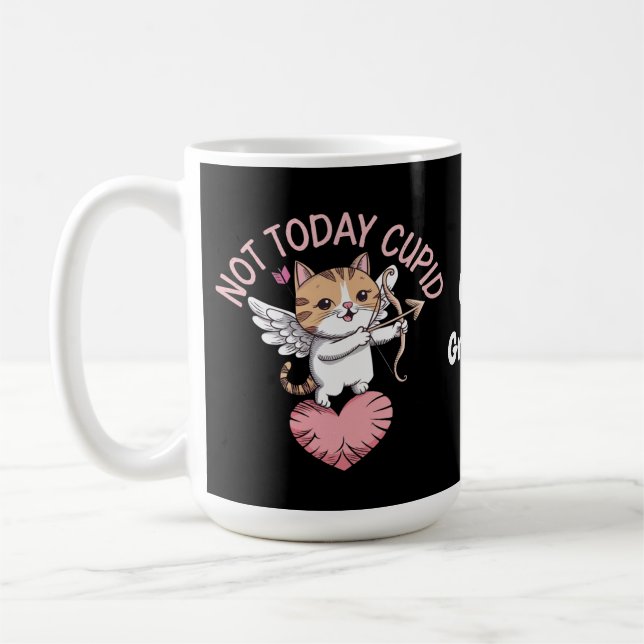 Mug Pas aujourd'hui mignon et mignon anti-Valentin (Gauche)