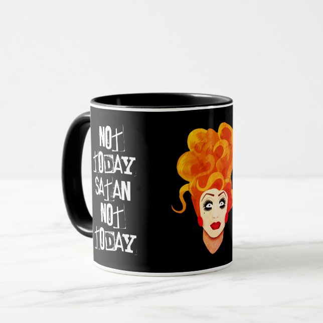 Mug Pas aujourd'hui, Satan, pas aujourd'hui ! Tirer la (Devant gauche)