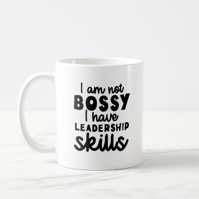 Mug Pas Bossy J'ai des compétences en leadership, Funn (Gauche)
