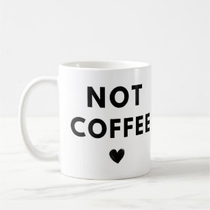 Mug Pas de café Coeur Noir drôle