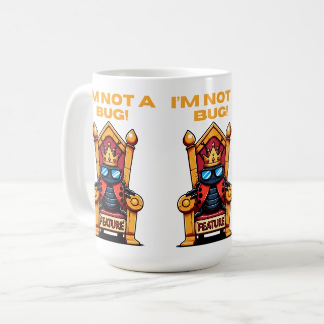 Mug Pas de chemise de bug (Devant gauche)