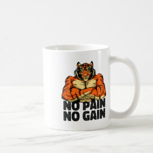 Mug Pas de douleur Pas de gain Tiger Gym entraînement 