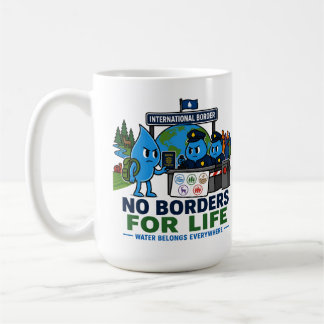 Mug Pas de frontières pour la conservation de l'eau de