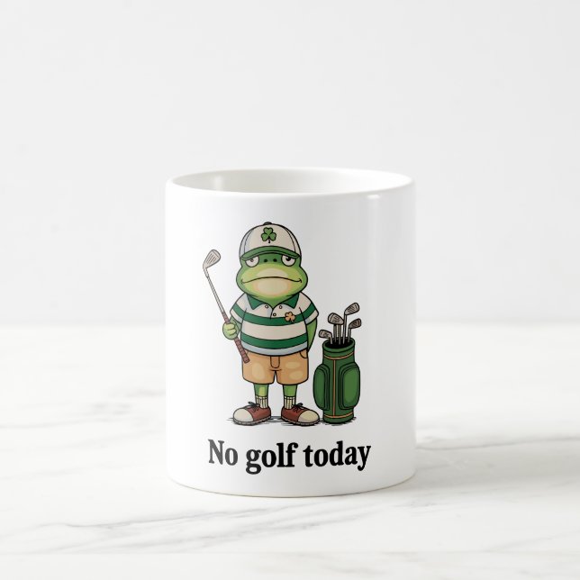 Mug Pas de golf aujourd'hui Grenouille Fête des pères  (Centre)