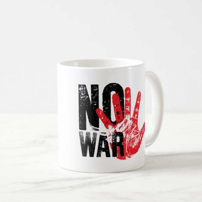 Mug PAS DE GUERRE ! design radical pour des temps radi (Devant droit)